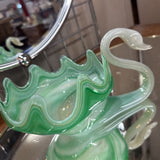 Murano-Style Glass Swan Bowl