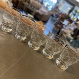 Set of 5 Star Etched Shot Glasses