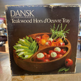 MCM Teak Divided Tray by Dansk