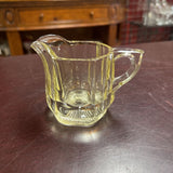 Vtg Pressed Glass Pitcher w Paneled Design