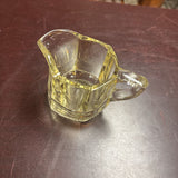 Vtg Pressed Glass Pitcher w Paneled Design