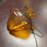 Amber Glass Hanging Vase