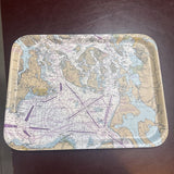 Decorative San Juan Islands Nautical Chart Tray
