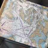 Decorative San Juan Islands Nautical Chart Tray