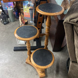 Vintage Oak 3 Tiered Plant Stand