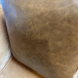 Faux Leather Brown Pillow
