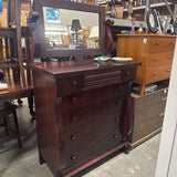 Vintage 8 Drawer Dresser with Mirror