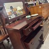 Vintage 8 Drawer Dresser with Mirror