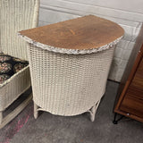 Vintage Wicker Table w Oak Top
