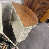 Vintage Wicker Table w Oak Top