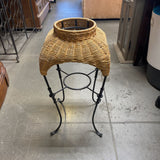 Rattan & Metal Plant Stand