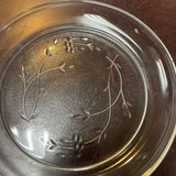 Small Etched Glass Dome&Plate