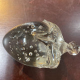 Clear Glass Strawberry Paperweight