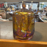 Vintage Indiana Glass Carnival Harvest Grape Candy Jar