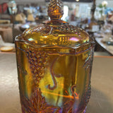 Vintage Indiana Glass Carnival Harvest Grape Candy Jar