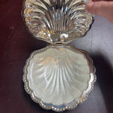 Vintage Silver-Plated Clam Shell Dish