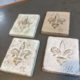 Fleur-de-lis Tiles - set of 4