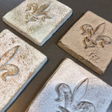 Fleur-de-lis Tiles - set of 4