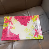 Vtg Nordstrom Glass Floral Tray