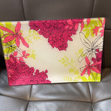 Vtg Nordstrom Glass Floral Tray