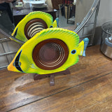 Tropical Fish Decorative Wood Collapsible Basket