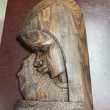 Vintage Hand Carved Wall Plaque of Woman