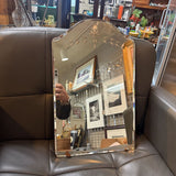 Vintage Art Deco Etched Mirror
