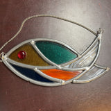 Stained Glass Hanging Fish