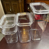 4 Piece Plastic Air Tight Kitchen Cannister Set