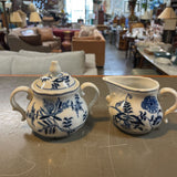 Vintage Blue Danube Sugar&Creamer Set