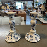 Vintage Blue Danube Candlesticks-Set of 2