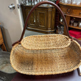 2 Tiered Wicker Tray w/Handle