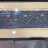 Embroidered Heart Fabric Framed Art