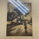 Vintage Village Signed Etching?