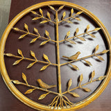 Round Metal Bird&Tree Art