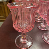 Vintage Sawtooth Pink Water Goblet