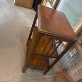 Wood Side Table w 2 Shelves