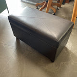 Hinged Faux Leather Ottoman