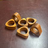 MCM Teak Napkin Holders - Set of 6