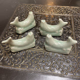 Celadon Ceramic Koi Chopstick Holders-Set of 4