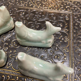 Celadon Ceramic Koi Chopstick Holders-Set of 4