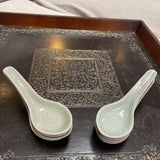 Celadon Ceramic Koi Soup Spoons-Set of 4