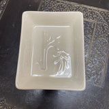 Ceramic Rectangle Dishes w/Bamboo Detail-Set of 4