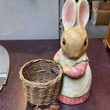Midwest Japan Ceramic Bunny w/Basket Planter