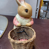 Midwest Japan Ceramic Bunny w/Basket Planter