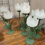 Glass&Metal Tulip Candle Holders