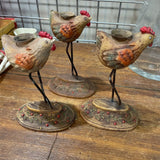 Tall Chicken Candle Holders