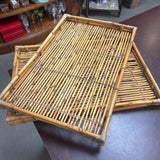 Vtg Bamboo Serving Tray