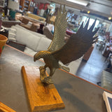 Brass Eagle on Wood Stand