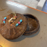 Round Chinese Sewing Basket